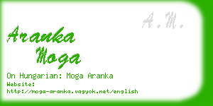 aranka moga business card